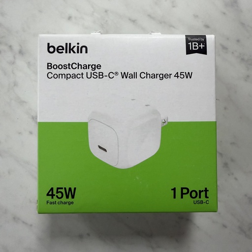 [WCA013-WH-TL] Belkin Compact USB-C Wall Charger 45W